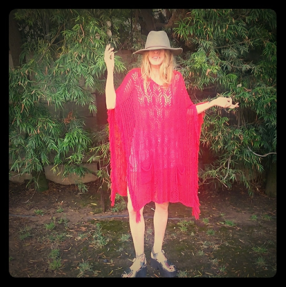 PONCHO knit w/ Pockets